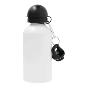 Aluminium-Trinkflasche für Sublimation – 500ml, Weiß mit praktischem Doppel-Verschluss