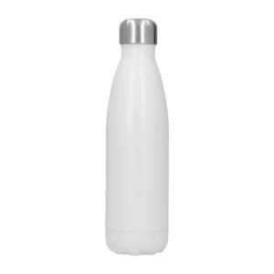 Elegante Edelstahl-Thermosflasche für Sublimation – 500ml, Matt-Weiß (Vakuumisoliert)