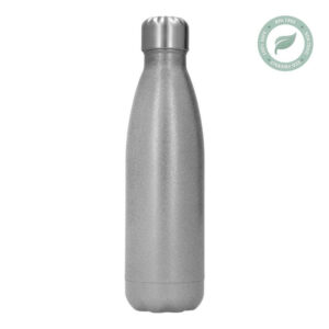 Glitzernde Edelstahl-Thermosflasche für Sublimation – 500ml, Silber-Funkelnd (Vakuumisoliert)