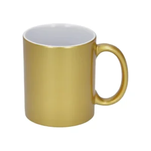 Sublimationstasse 11oz Gold Hochglanz – Spiegel-Effekt | Technotape Luxury Edition