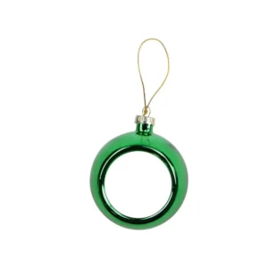 Edle Glas-Weihnachtskugel Ø 80 mm – In leuchtendem Grün mit Sublimations-Einsatz