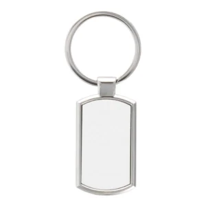Eleganter Aluminium-Schlüsselanhänger Rechteckig (41 x 19 mm) – Inkl. edler Geschenkbox & Sublimationsplatte