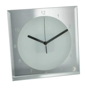 Elegante quadratische Glas-Wanduhr 20 x 20 cm – Individuell gestaltbar inkl. Uhrwerk