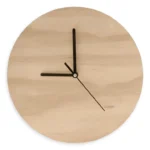 Große runde Sublimations-Wanduhr aus Holz Ø 30 cm – Individuelles Design auf Naturmaterial