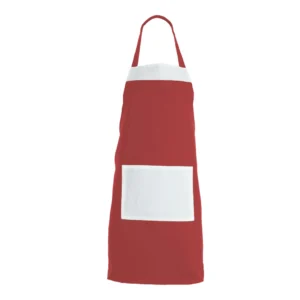 Professionelle Sublimations-Kochschürze 65 x 90 cm – Kräftiges Rot & Hochwertiges Polyester