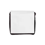 Mittlere Sublimations-Schultertasche in Schwarz – Robuste Canvas-Tasche mit personalisierbarer Klappe (290 x 310 mm)