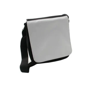 Kleine Sublimations-Schultertasche in Schwarz – Personalierbare Canvas-Tasche (190 x 220 mm)