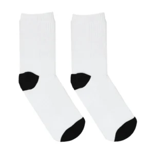 Komfortable Sublimations-Socken Crew (Gr. 39-42) – Unisex mit schwarzer Ferse & Zehe